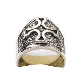 Anneau épiscopal croix argent 925 s6
