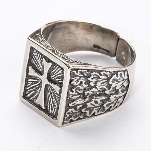 Bishop Ring, silver 925 with cross decoration 2
