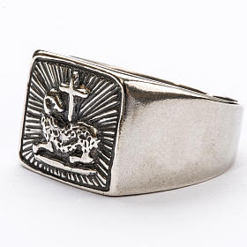 Bishop Ring in silver 925, lamb