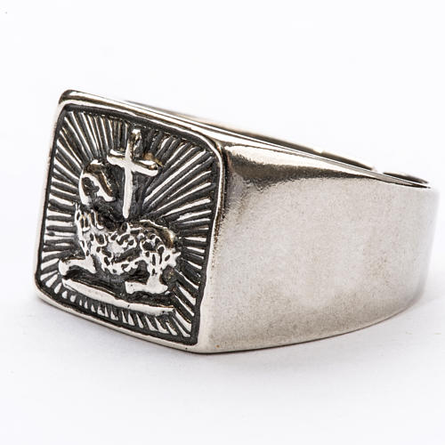 Bishop Ring in silver 925, lamb 2