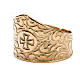 Bishop Ring in gold plated silver 925, cross decoration s2