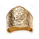 Bishop Ring in gold plated silver 925, cross decoration s4