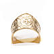Bishop Ring in gold plated silver 925, cross decoration s5