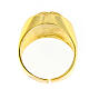 Bishop Ring in gold plated silver 925, Christ's face s3