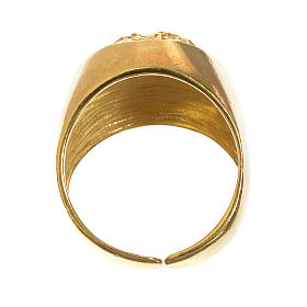 Anello per vescovi argento 925 dorato Volto di Cristo s3