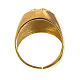 Bishop Ring in gold plated silver 925, Christ's face s3