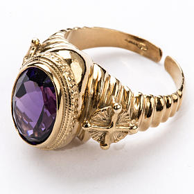 Ecclesiastical Ring made of silver 925 with Amethyst