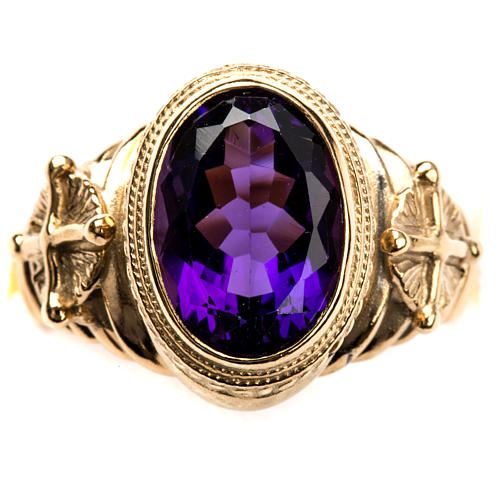 Ecclesiastical Ring made of silver 925 with Amethyst 4