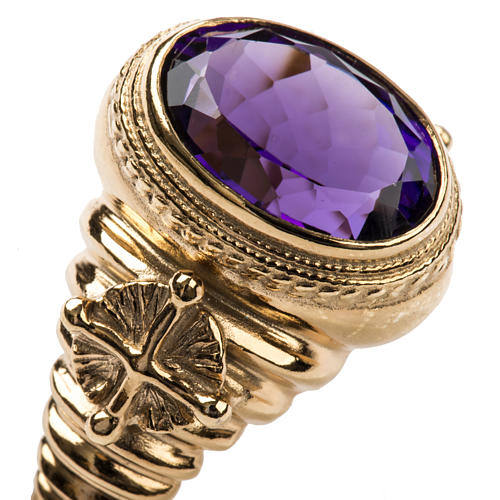 Ecclesiastical Ring made of silver 925 with Amethyst 6