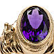 Ecclesiastical Ring made of silver 925 with Amethyst s5