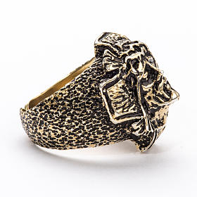 Anillo obispal de plata 925, diseño del Rostro de Cristo s4