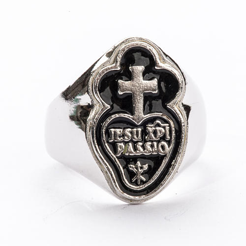 Bishop's Ring in silver 925, Jesu Xpi Passio, adjustable 3