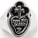Bishop's Ring in silver 925, Jesu Xpi Passio, adjustable s4
