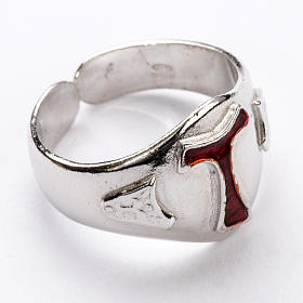 Artículos Obispales: Anillo obispal de plata 800, Con cruz Tau Artículos Obispales: Anillo obispal de plata 800, Con cruz Tau