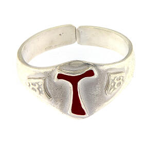 Pierścień dla biskupów srebro 925 Tau emalia
