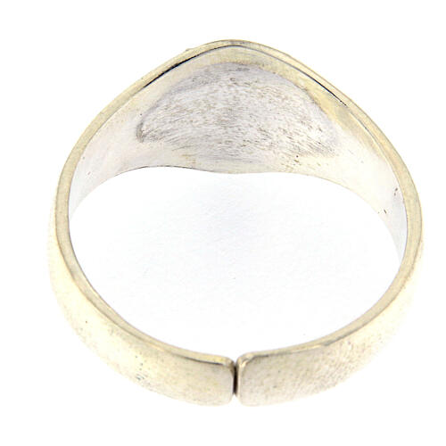 Bishop's Ring in silver 925, Enamel Tau 3