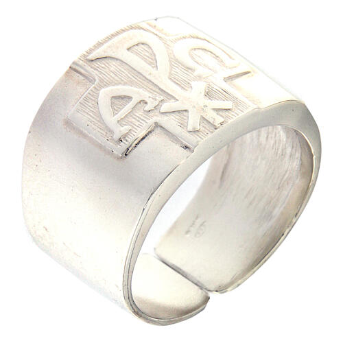 Bischofsring Alpha und Omega und Chi-Rho aus Silber 925 1