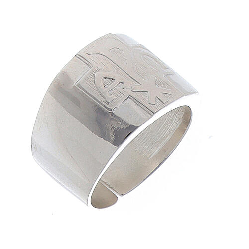Bishop Ring with Chi-Rho, Alpha and Omega in silver 925 1