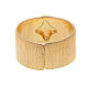 Ecclesiastical Ring in gold plated silver 925, cross decoration s3