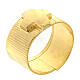 Anillo obispal de plata 925, en dorado con cruz
