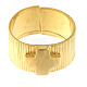 Anillo obispal de plata 925, en dorado con cruz s2