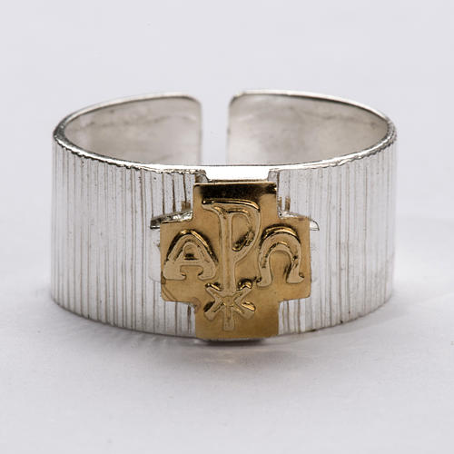 Bishop's Ring, Cross with Alpha and Omega and Chi-Rho 3