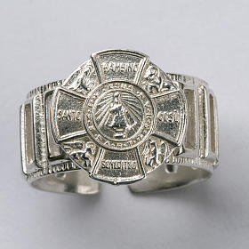 Anillo obispal de plata del Niño Jesús s4