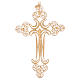 Croix pectorale filigrane d'argent dorée Corpus s1