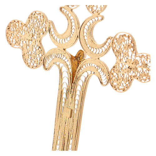 Pectoral Cross in golden silver filigree, Christ's body 4