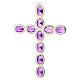 Pectoral Cross with Amethyst stone, silver 800 made s3