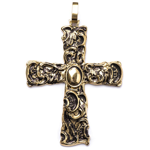 Croix pectorale en argent 925 bronzé 1