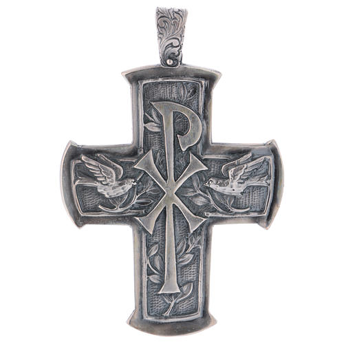 Croix pectorale en argent 925 Chi-Rho 1