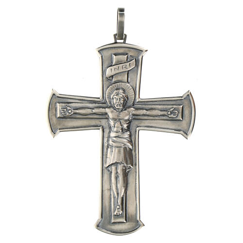 Croce pettorale crocifisso argento 925 1