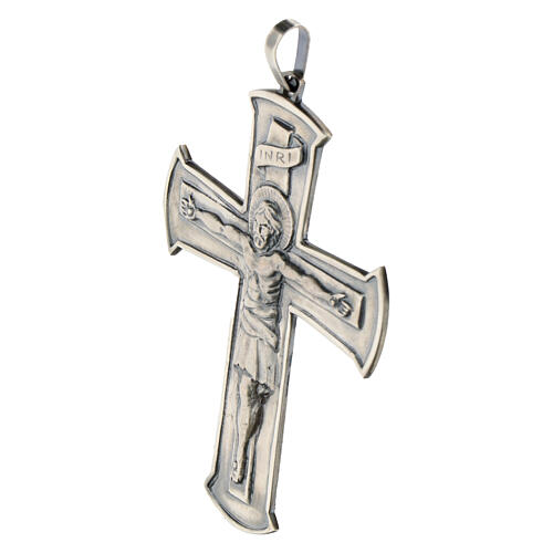 Croce pettorale crocifisso argento 925 2