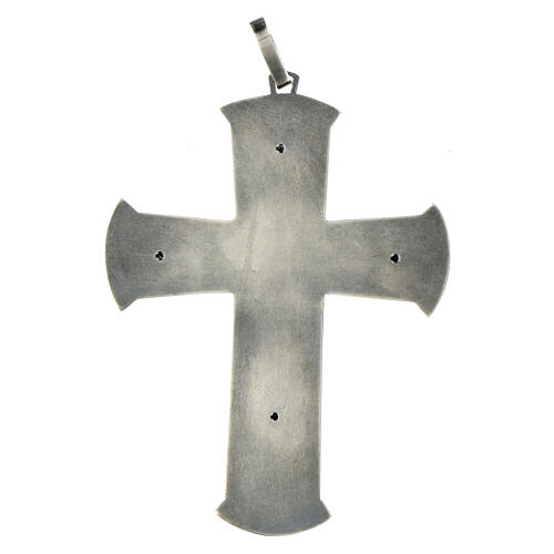 Croce pettorale crocifisso argento 925 3