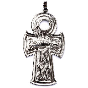 Pectoral Cross in silver 925 with fish decoration