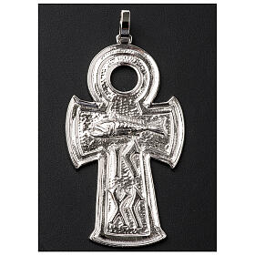 Pectoral Cross in silver 925 with fish decoration