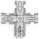 Croix pectorale en filigrane d'argent 800 stylisée s4