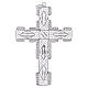 Croce pettorale stilizzata argento 800 filigrana s3