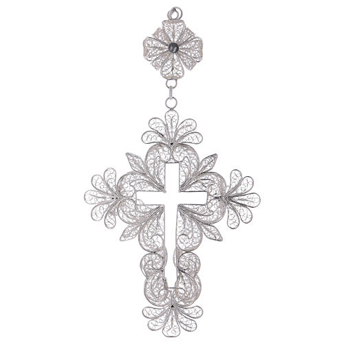 Pectoral Cross in silver 800 filigree 3