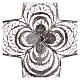Croix pectorale filigrane argent 800 fleur s4