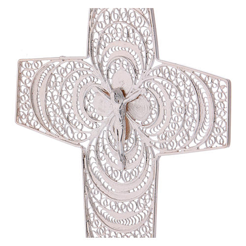 Pectoral Cross, hand made in silver 800 filigree 2