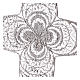 Croix pectorale argent 800 stylisée améthyste s4