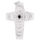 Croce pettorale argento 800 stilizzata ametista s1