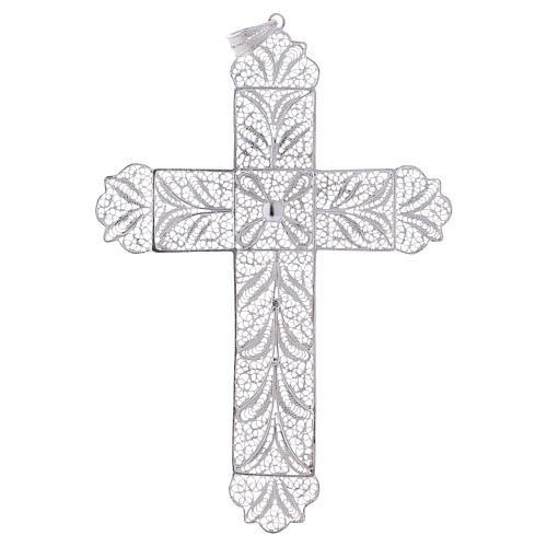 Croce vescovile arg. 800 filigrana 1