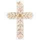 Cruz Pectoral de filigrana  dorada, plata 800, turquesa s3