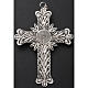Croce vescovile Corpo di Cristo stilizzato filig. arg. 800 s10