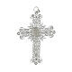 Croce vescovile Corpo di Cristo stilizzato filig. arg. 800 s2
