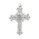 Cruz bispo Corpo de Cristo estilizado filigrana prata 800 s2