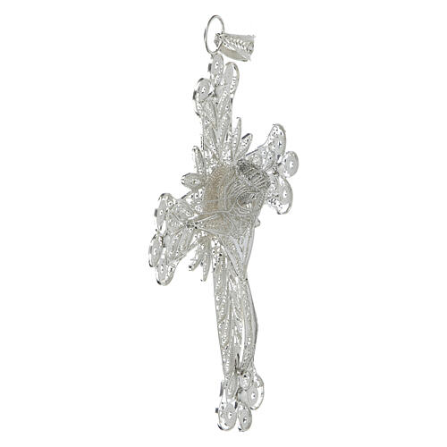 Pectoral Cross in silver, stylized Christ's body decoration 3